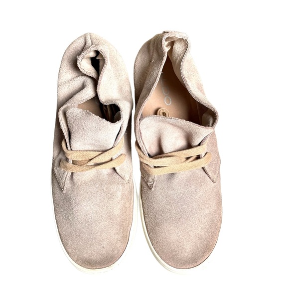 Aldo Shoes - Aldo Suede Leather Lace Up Women's Sneakers Tan Size 7.5